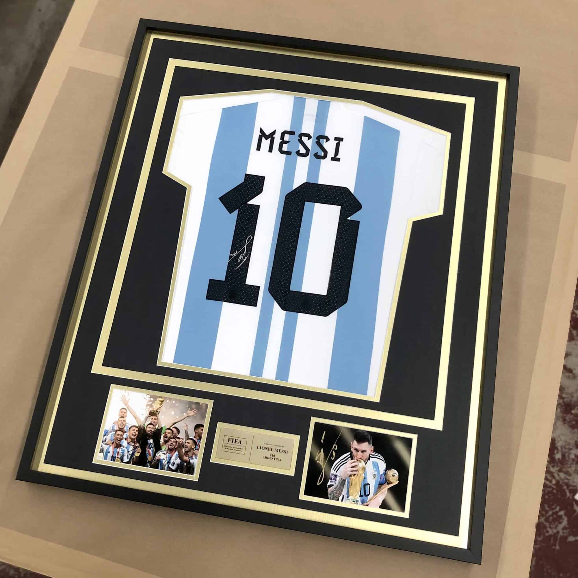Lionel Messi Jersey framing